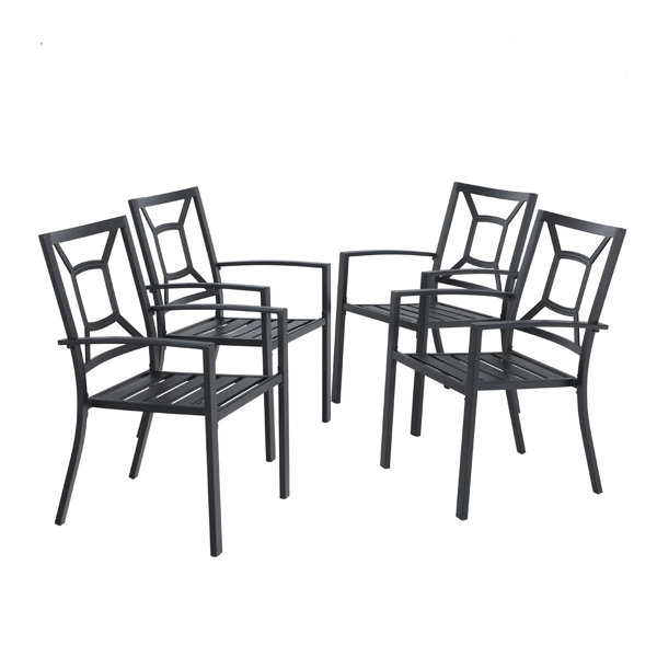 Winston Porter Dacheng Stacking Patio Dining Chair Reviews Wayfair